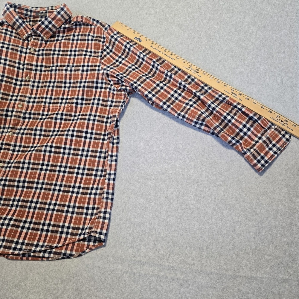 Eddie Bauer Button Down Shirt Mens 2XL Brown Plaid Relaxed Fit Gorpcore Outdoors - Picture 9 of 12